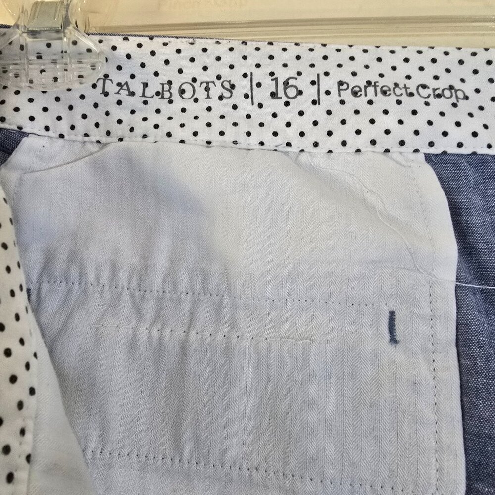 Talbots Sky Blue Perfect Cropped Pants Size 16 - Picture 10 of 16